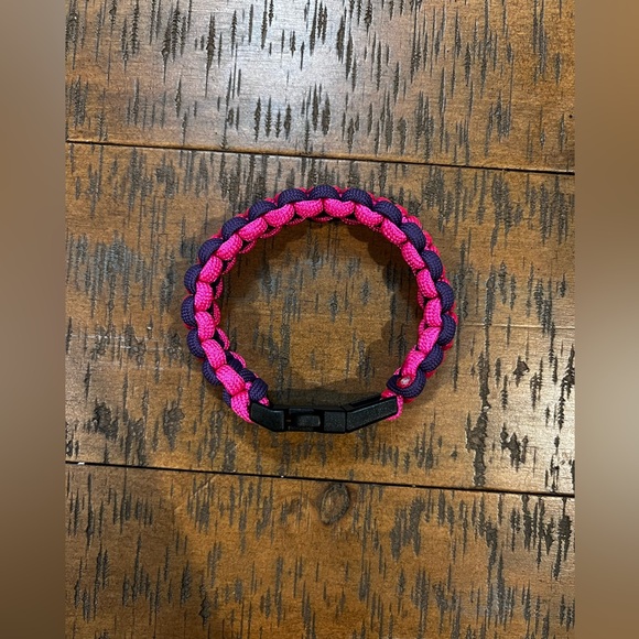 Handcrafted, Pink & Purple Paracord Bracelet - Picture 3 of 6